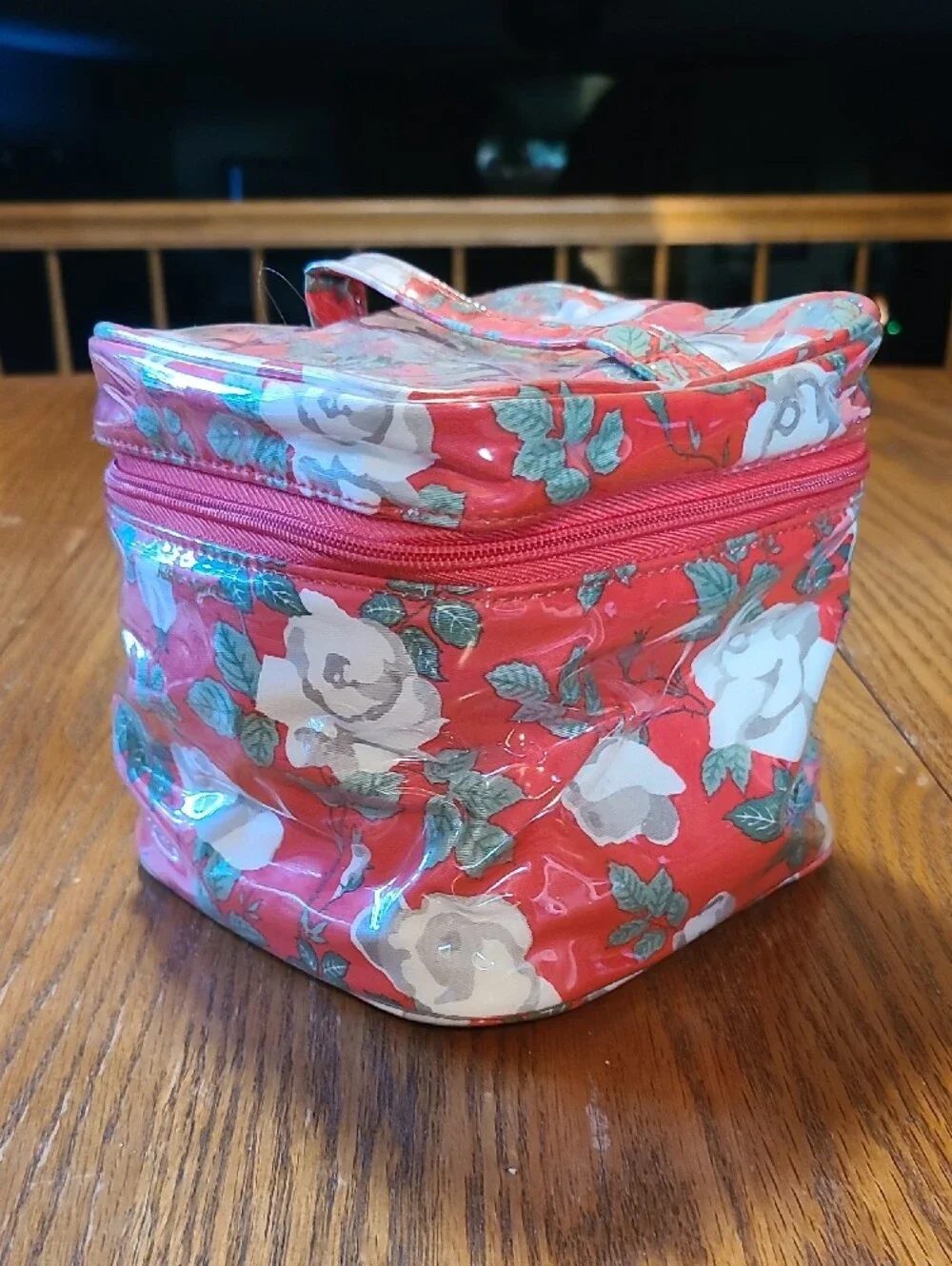 kate spade Coral Floral Vinyl Cosmetic Case
